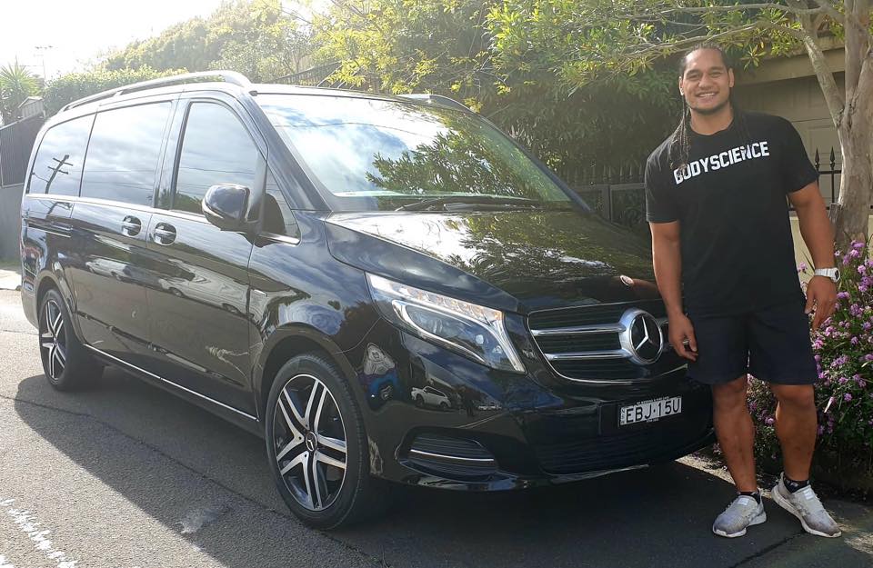 Transporting Marty Kapow on his bucks with our Mercedes V-Class SUV. What an awesome surprise arranged by his fiancé.