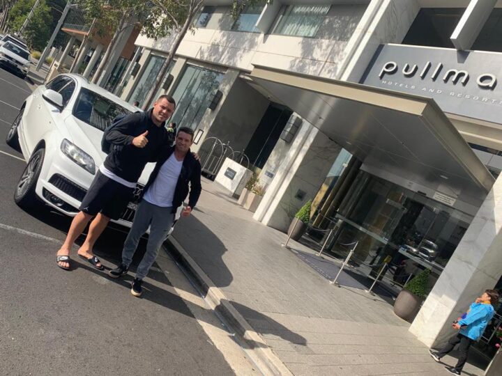 Professional chauffeured hotel transfer for two of our NSW Blues State of Origin team members. Good luck boys.